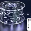 Светодиодные лед гирлянды для елки 120 метров зеленый 1200 Led роса — фото 6