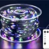 Светодиодные лед гирлянды для елки 120 метров зеленый 1200 Led роса — фото 8